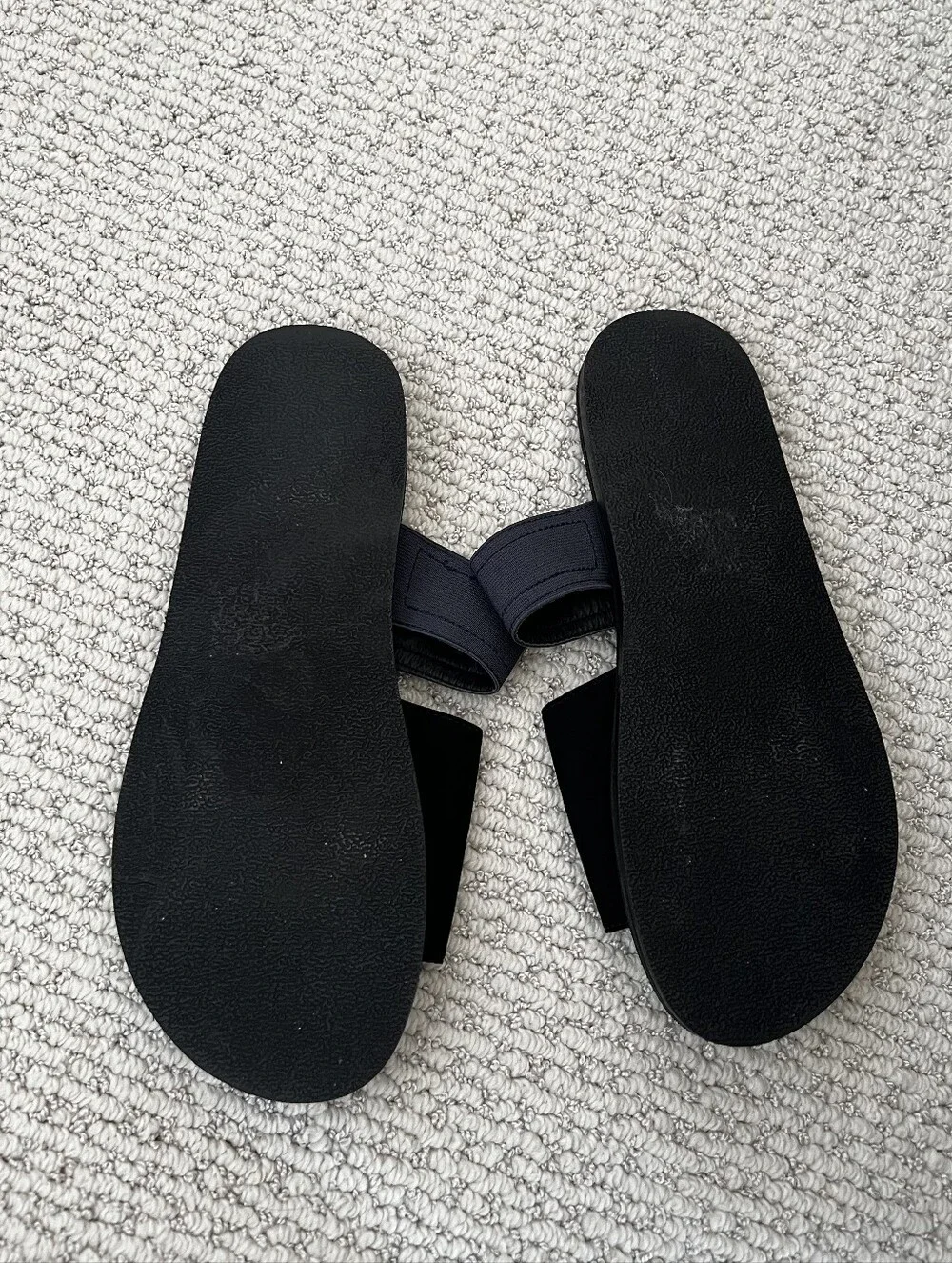 New Look Men's Black Slide Sandals with Elastic Strap
